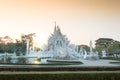 White art temple at Wat Rong Khun Chiang Rai Royalty Free Stock Photo