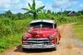 Beautiful american car in Vinales, Cuba