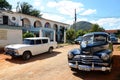 Beautiful American cars parking in Vinales, Cuba Royalty Free Stock Photo