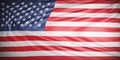 Beautiful American Flag Wave Close Up for Memorial Day or 4th of July on banner background with copy space.,3d model and Royalty Free Stock Photo