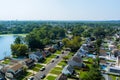 Beautiful American town houses near the lake in Sayreville New Jersey Royalty Free Stock Photo