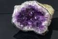 Beautiful amethyst druse a black background