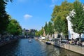 Beautiful amsterdam bridge and boat