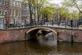 Beautiful Amsterdam canals with typical houses Royalty Free Stock Photo