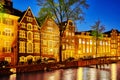 Beautiful Amsterdam city at the evening time. Royalty Free Stock Photo