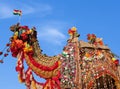 Beautiful amusing decorated Camel on Bikaner Camel Festival in Rajasthan, India Royalty Free Stock Photo