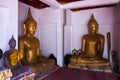 Beautiful ancient buddha and antique deity old angel of Wat Mahathat Worawihan temple for thai people travelers travel visit and