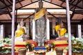 Beautiful ancient buddha and antique deity old angel of Wat Mahathat Worawihan temple for thai people travelers travel visit and