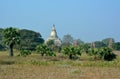 Beautiful ancient buddhist temples. Bagan,  Myanmar Royalty Free Stock Photo