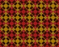 Beautiful ancient diamond seamless pattern based on indigenous art with brown marble effect