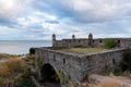 View of Yeni-Kale fortress on shore of Kerch Strait in Crimea Royalty Free Stock Photo