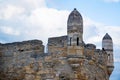 View of Yeni-Kale fortress on shore of Kerch Strait in Crimea Royalty Free Stock Photo