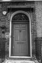 Beautiful ancient front entrance door in London, UK