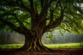 ANCIENT GREEN TREE GENERATED BY AI TOOL