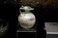 Beautiful Ancient Roman Glass Oinochoe at Marq Museum Royalty Free Stock Photo