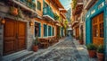 Beautiful ancient street in Marmaris TÃ¼rkiye