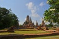 Beautiful ancient temple park with tourist in Thailand Royalty Free Stock Photo