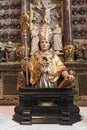 Beautiful ancient wooden valentine s reliquary sculpture decorated on the altar inside church st valentin kiedrich germany Royalty Free Stock Photo