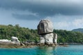 Beautiful Andaman sea, Tropical Turquoise clear blue sea and white sand beach on pattaya beach with blue sky background - summer Royalty Free Stock Photo