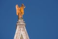 Beautiful Angel Statue Adorning Historic Building in Venice, Italy Royalty Free Stock Photo