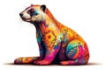 Beautiful animal style art Ferret