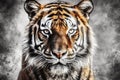 Beautiful animal style art pieces Striking Tiger Portrait