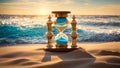 Beautiful antique balance the sand relax harmony summer timer sunset