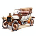 beautiful Antique car clipart illustration