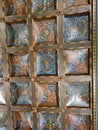 Antique historical golden ceilings background from a palace in spain