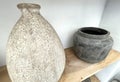 Beautiful antique pottery as part of interior house decoration good for multimedia background