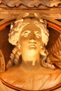 Beautiful and antique sculptures and busts in Monserrate palace