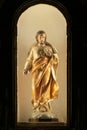 antique statue of Jesus Christ in italian church