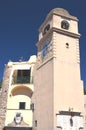 Beautiful antique tower clock on Capri island, Italy Royalty Free Stock Photo