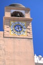 Beautiful antique tower clock on Capri island, Italy Royalty Free Stock Photo