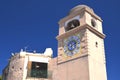 Beautiful antique tower clock on Capri island, Italy Royalty Free Stock Photo