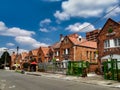 The beautiful antique Tudor Style houses of the traditional Quinta Camacho neighborhood in Bogota Royalty Free Stock Photo