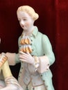 Beautiful Antique Vintage High Quality Hand Painted Porcelain Victorian People Figurine Dressed in Finery