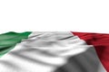 Beautiful any occasion flag 3d illustration - mockup image of Italy flag lie with perspective view isolated on white with space