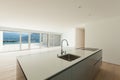 Beautiful apartment, modern kitchen Royalty Free Stock Photo