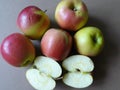 Beautiful apples on white background Royalty Free Stock Photo