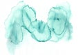 Beautiful aquamarine blue abstract watercolor art hand paint grunge texture on white background, background for text or design.