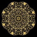 arabesque golden circle on black