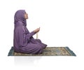 Beautiful Arabic Girl Praying for Allah Wearing Muslim Clothes