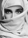 Beautiful arabic woman face portrait