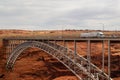 Beautiful arch Glen Canyon Dam Bridge over the Colorado river Royalty Free Stock Photo