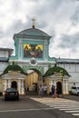 Russia, Kostroma, July 2020. The magnificent main gate of the ancient Ipatiev Monastery.