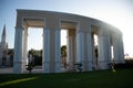 Beautiful architectural elements of buildings, ancient arches, columns . On the street of the modern city in public places