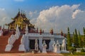 Beautiful architectural of Ho Kham Luang, the royal pavilion in lanna style building at the royal flora international horticulture