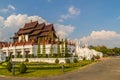 Beautiful architectural of Ho Kham Luang, the royal pavilion in lanna style building at the royal flora international horticulture