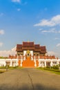 Beautiful architectural of Ho Kham Luang, the royal pavilion in lanna style building at the royal flora international horticulture